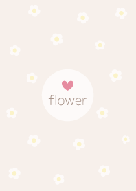 ดอกไม้ <หัวใจ> สีเบจ.