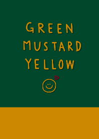 green and mustard yellow