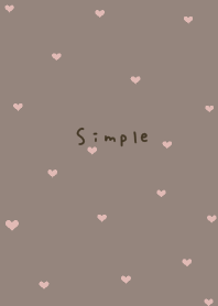 Greige x pink heart pattern.