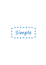 Simple dotted rectangle - white blue