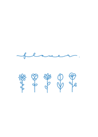 ดอกไม้ * blue white