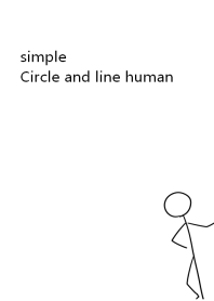 simple Circle and line human.