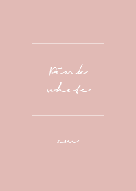 Pink white simple.