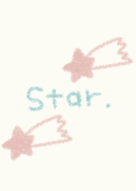doodle of star.(dusty colors)