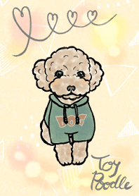 トイプードルとお花