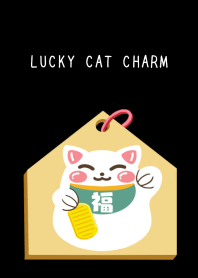 LUCKY CAT CHARM-BLACK