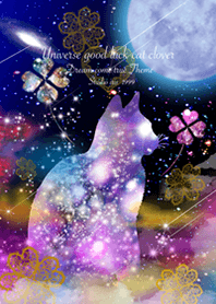 Universe good luck cat clover