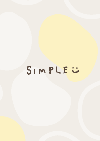 Simple3color Organic Circle yellow4Japan