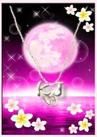 initial K&J(Strawberry Moon&Plumeria)