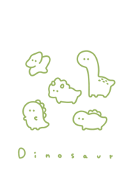 可愛的恐龍。green yellow