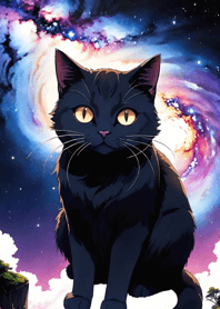 Night Moon Star Cat eA1d6b