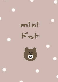 Mini dot pattern bear (dull pink)
