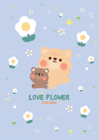 Teddy Bear Love Flower Sweet