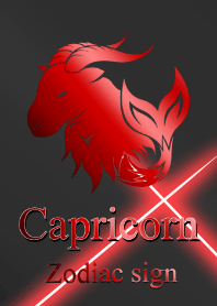 Capricórnio preto vermelho