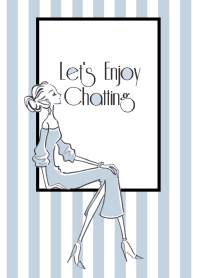 LET'S ENJOY CHATTING 06 -Blue Stripe Pt-