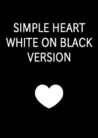 SIMPLE HEART WHITE ON BLACK VERSION
