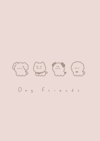 Dog Friends (line)/pink beige LB.