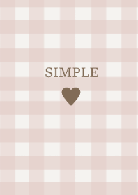 SIMPLE HEART =check pinkbrown=