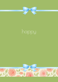 moss green 薔薇とリボン02
