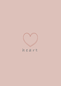 simple heart pink beige