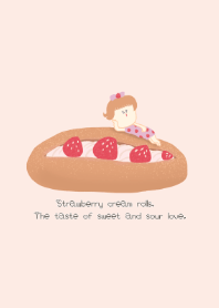 Strawberry cream rolls