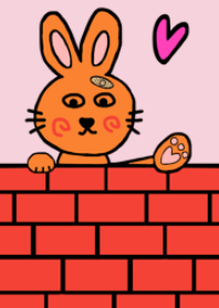 Orange rabbit is Usappu.Pinkbeige color1