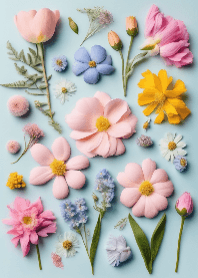 かわいいパステルカラーのお花たち2