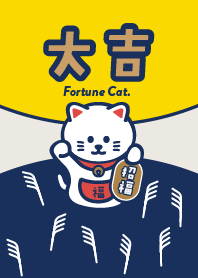 A beckoning cat watching the moon / YxN