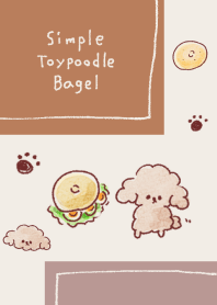simple toy poodle bagel beige