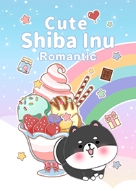 Black Shiba Inu Galaxy sweets Gradient2