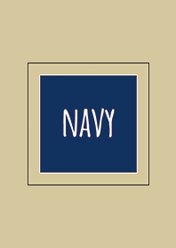 Beige & Navy (Bicolor) / Line Square