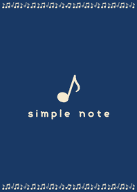 navy simple note