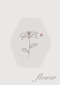 flower <Peach> greige