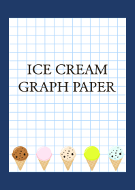 ICE CREAM GRAPH PAPER/NAVY BLUE