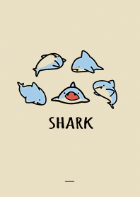 Beige Navy : Simple shark
