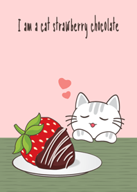 a Cat strawberry chocolate