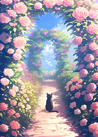 Sunlight Shining on Roses x Cat