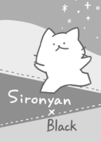 cute white cat(black)