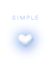 Simple three-dimensional heart blue