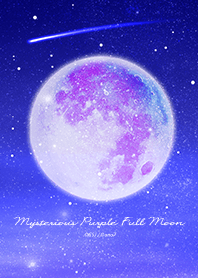 Mysterious Purple Full Moon from Japan
