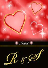 R&S イニシャル 恋愛運UP!赤×ハート