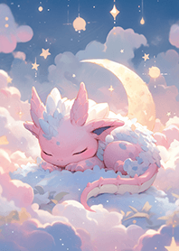 可愛的粉紅寶寶龍❤