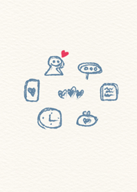 Scribble icon in a drawing paper