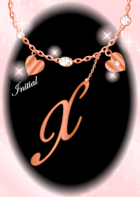 【X】イニシャル運気UP!ピンクゴールド