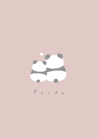 Cuddling Panda/ pink beige.