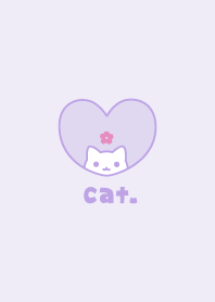 แมว ดอกไม้ [สีม่วง]