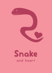 Snake & heart Cue Pid Pink
