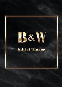 【 B&W 】Initial Theme Gold - ブラック
