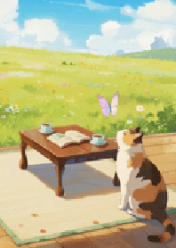 แมวพักใจริมระเบียง เวอร์ชั่น 2