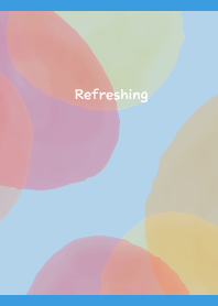 Watercolor bleed2 on blue